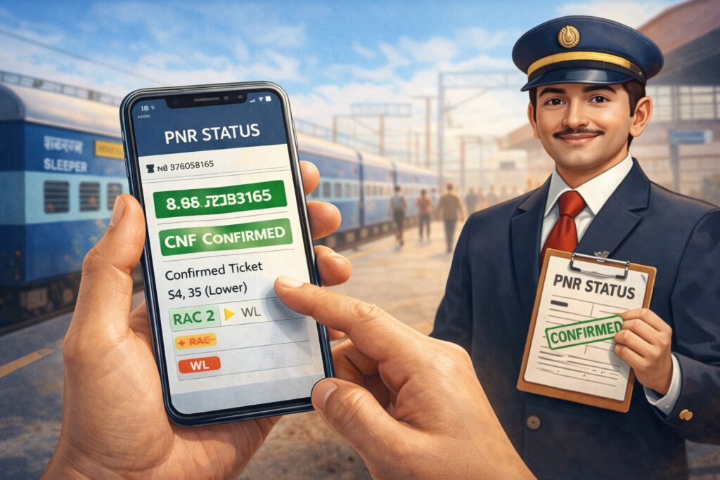 Check PNR status after chart preparation

