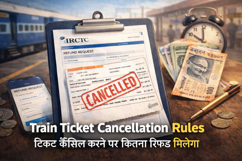Train ticket cancellation rules and refund process explained in Hindi