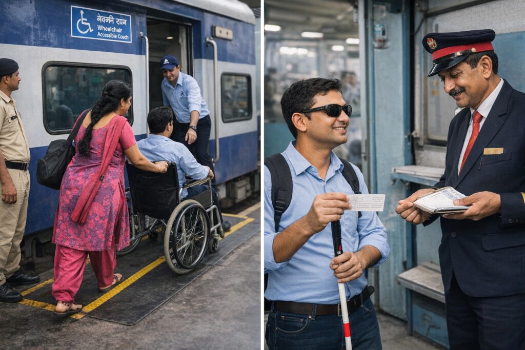 दिव्यांग यात्रियों के लिए भारतीय रेलवे स्टेशन पर विशेष सहायता और सुविधाएं