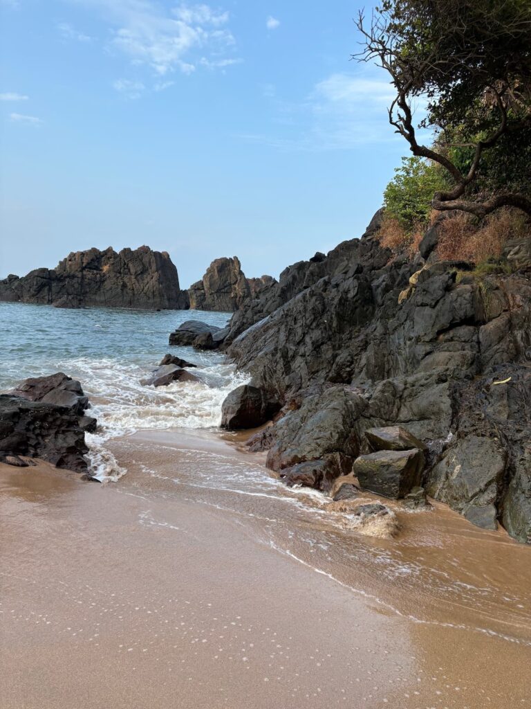 Goa beach view after Bangalore to Goa road trip