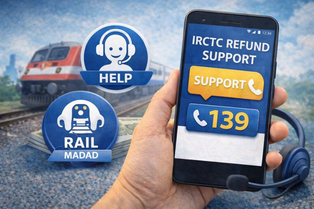 IRCTC customer care से ट्रेन टिकट रिफंड सहायता