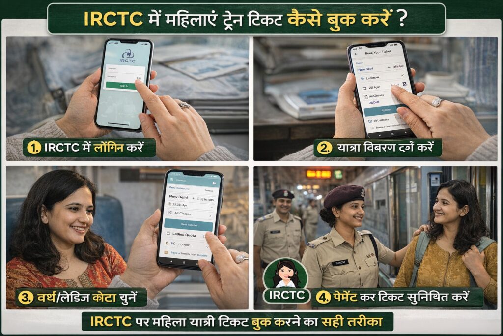 महिला यात्रियों के लिए IRCTC टिकट बुकिंग प्रक्रिया