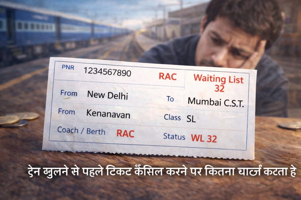 rac waiting list ticket cancellation refund rules indian railways