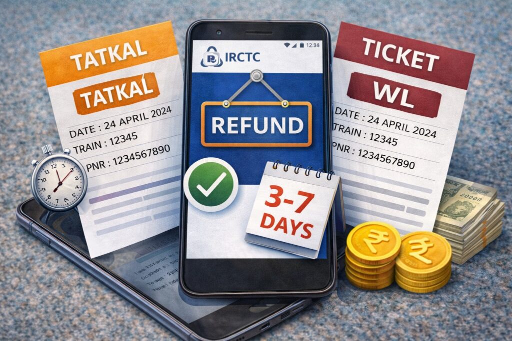 tatkal ticket refund rules and waiting list refund irctc