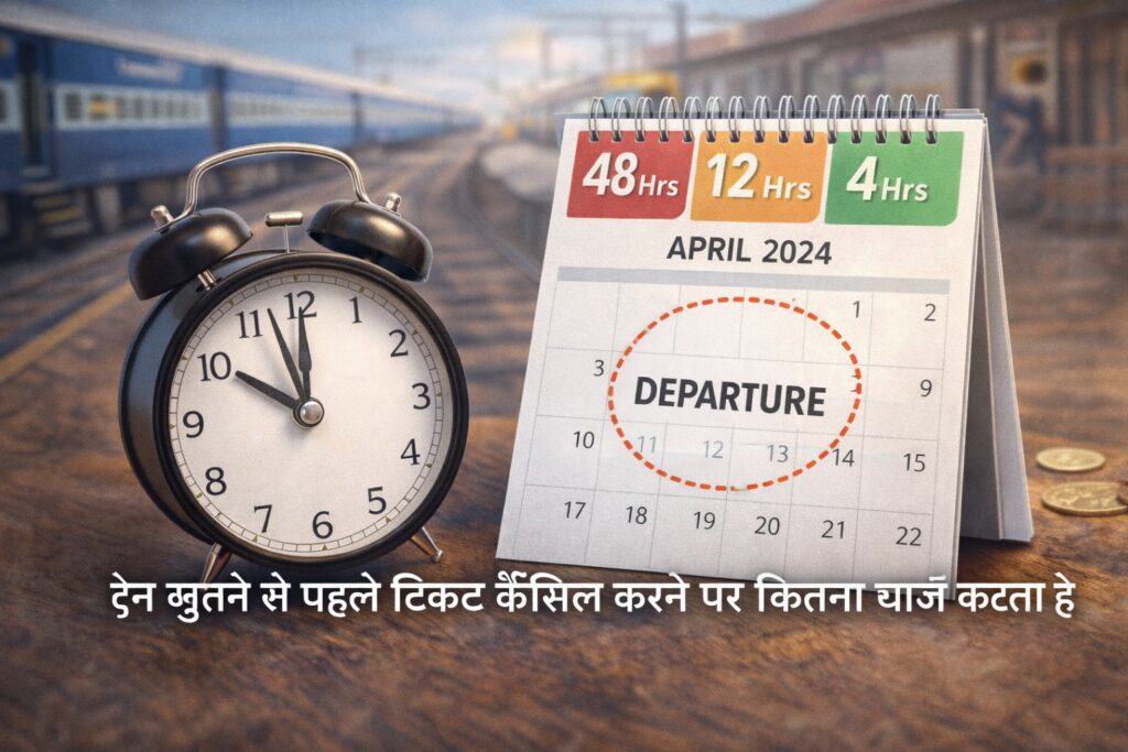 train ticket cancellation charges based on time before departure


