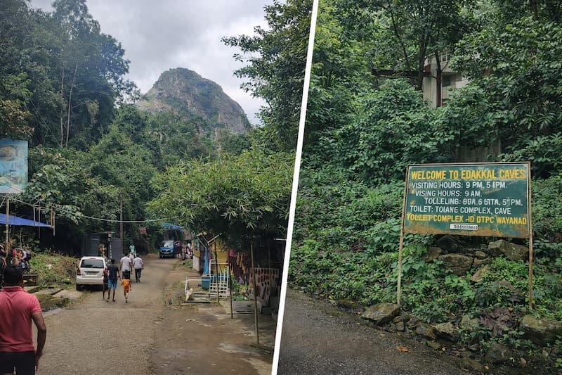 Edakkal caves entry board Wayanad famous tourist place Kerala