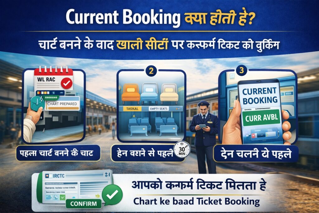  irctc current booking kya hoti hai chart ke baad