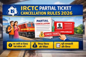 IRCTC partial ticket cancellation rules 2026 for group train tickets