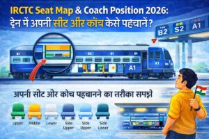 IRCTC seat map और coach position 2026 में ट्रेन की सीट कैसे पहचानें