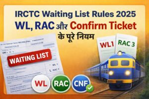 IRCTC Waiting List Rules 2025: WL, RAC aur Confirm Ticket ka matlab aur rules