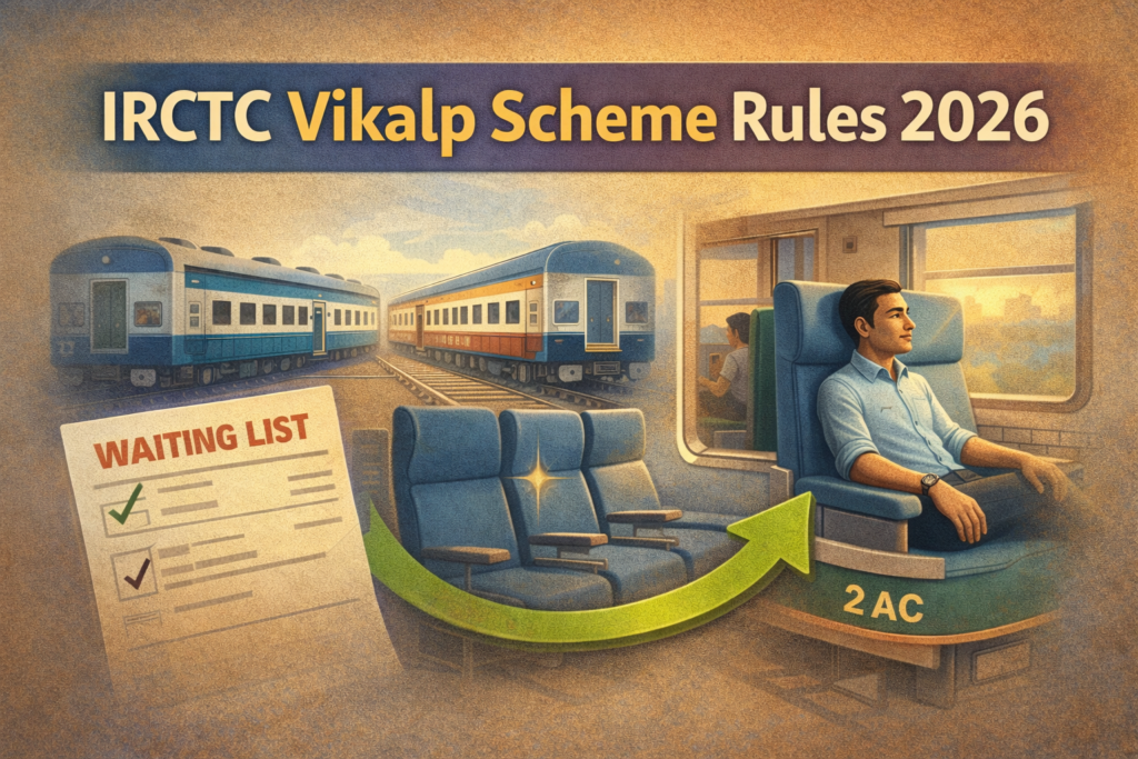 IRCTC Vikalp Scheme Rules 2026 विकल्प स्कीम क्या है और कैसे काम करती है