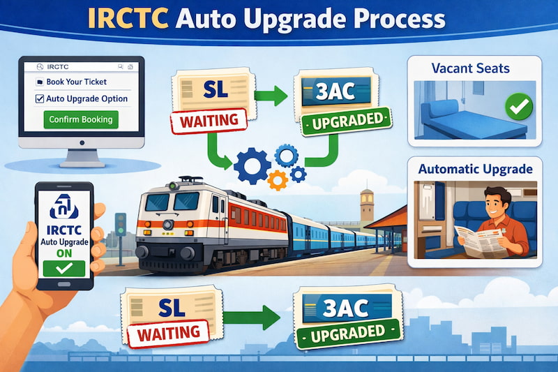 IRCTC auto upgrade kaise hota hai process
