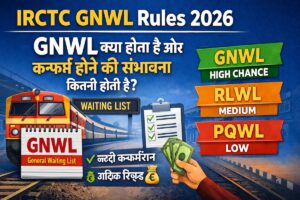 IRCTC GNWL Rules 2026 – General Waiting List क्या होता है और कन्फर्मेशन चांस
