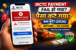 IRCTC payment failed problem money deducted refund solution 2026