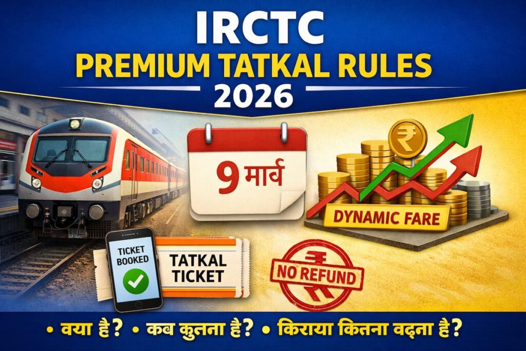 IRCTC Premium Tatkal Rules 2026 booking timing fare and refund rules