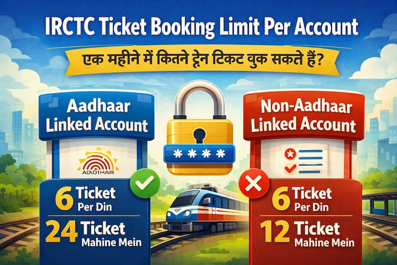 IRCTC ticket booking limit per account rules explanation