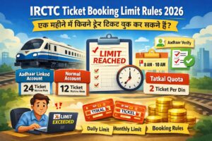 IRCTC Ticket Booking Limit Rules 2026 ek mahine me kitne train ticket book kar sakte hain
