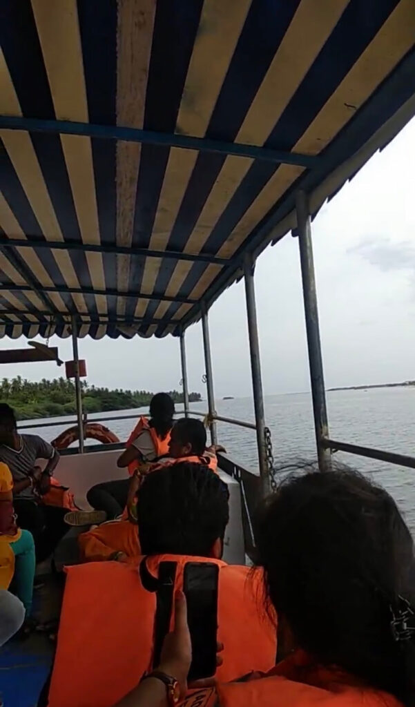 Paradise beach Pondicherry boat ride with life jackets travel