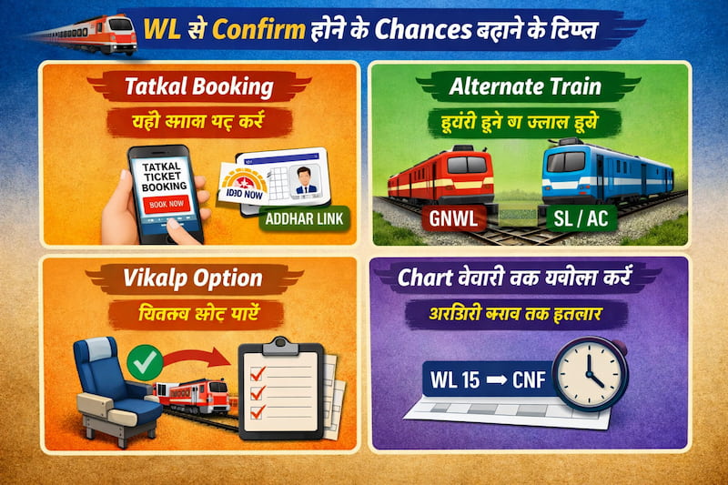 train chart preparation confirmation process WL to confirm IRCTC