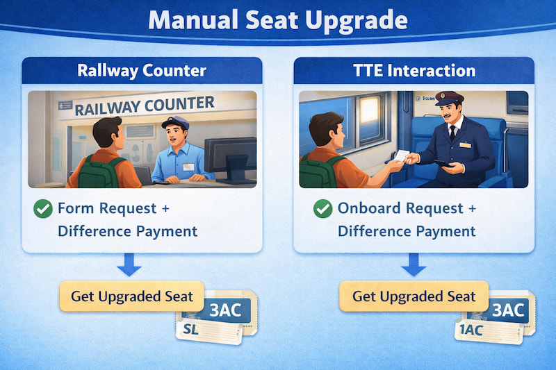 TTE seat upgrade rules train India