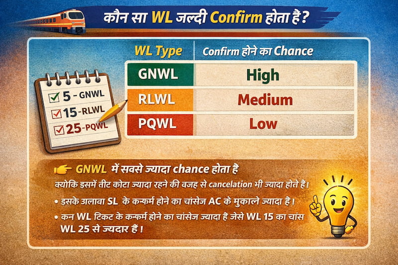 waiting list to confirm train ticket process IRCTC step by step

