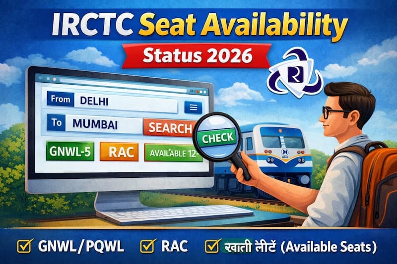 IRCTC seat availability status GNWL RAC available seats meaning


