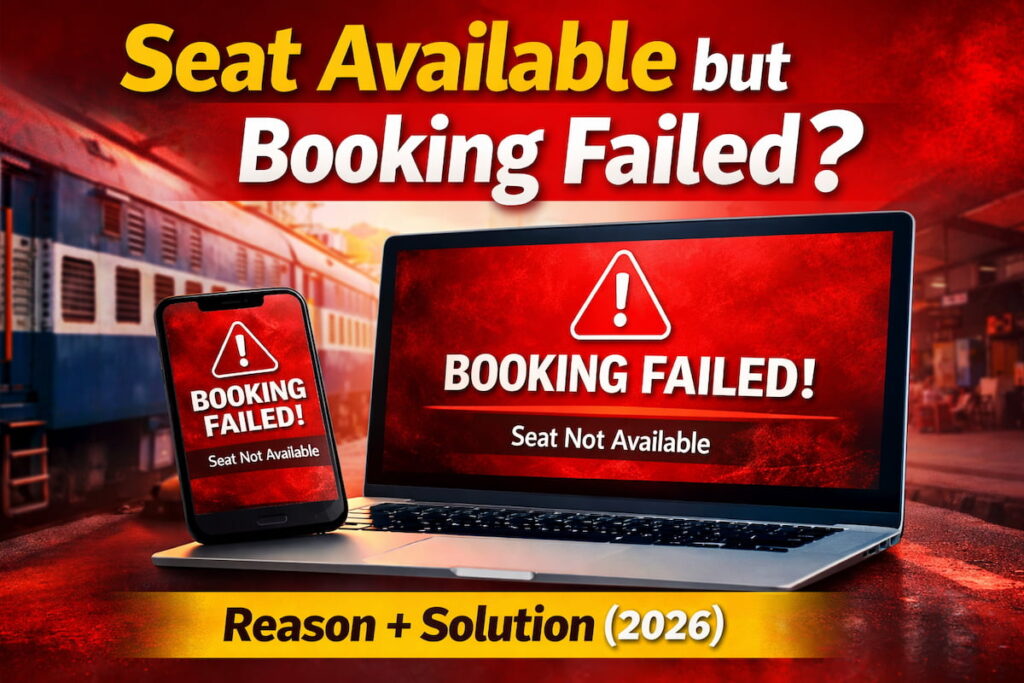 irctc seat available but booking failed reason solution tatkal booking problem