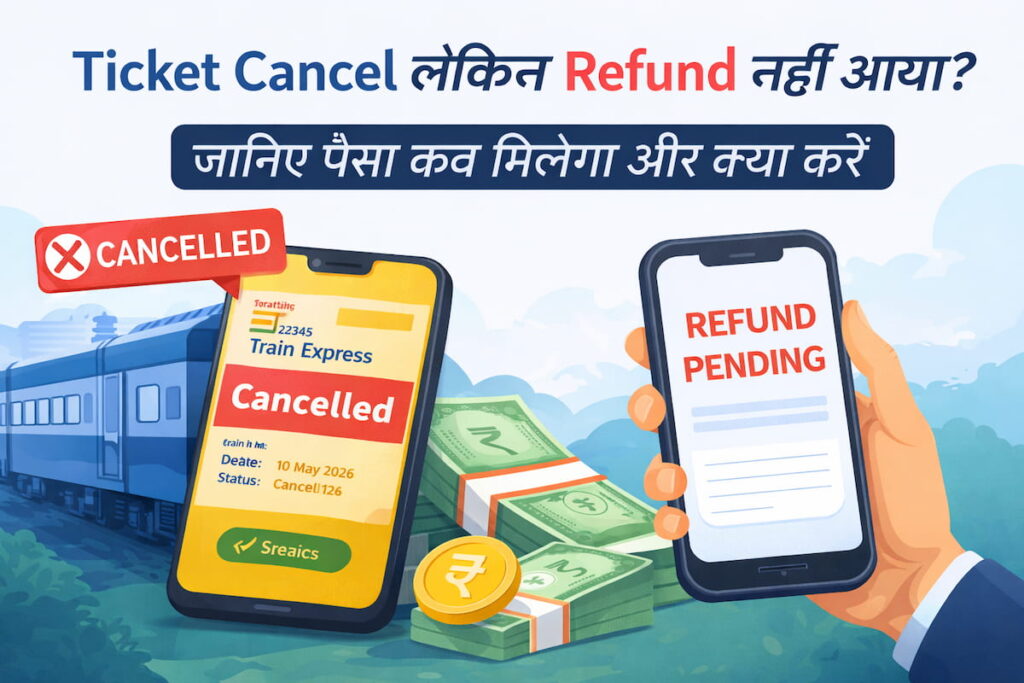 IRCTC ticket cancel refund not received problem solution guide 2026