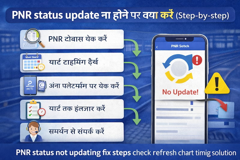 pnr status not updating fix steps check refresh chart timing solution