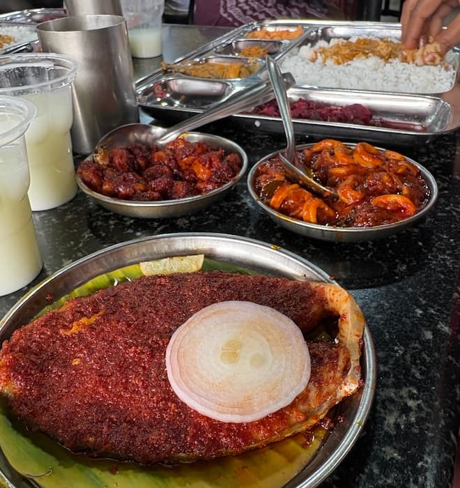 Udupi famous seafood fish thali coastal cuisine