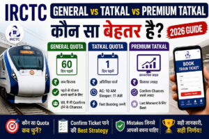 irctc general vs tatkal vs premium tatkal difference comparison