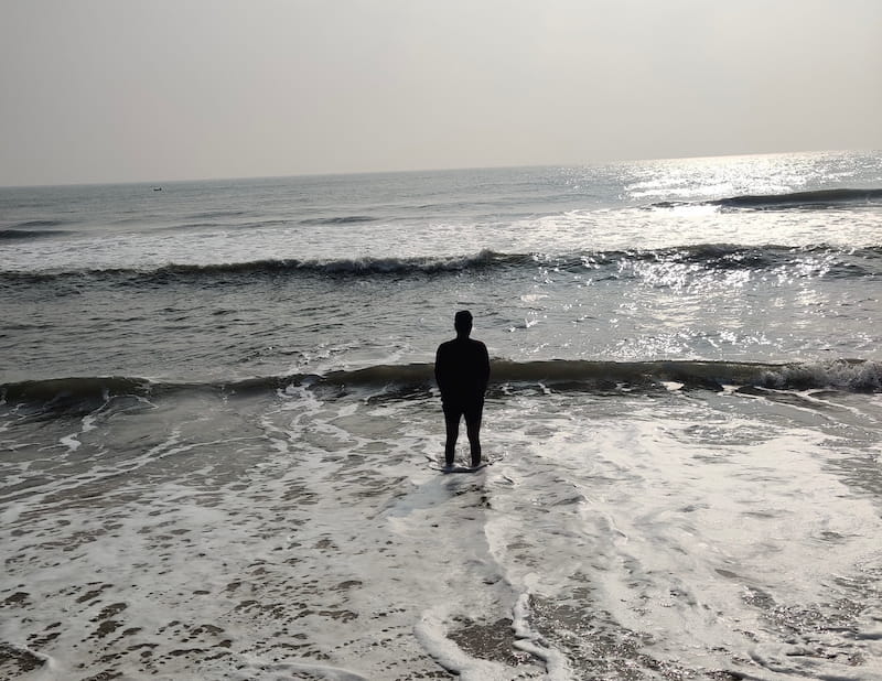 Mahabalipuram beach sunrise during Bangalore road trip