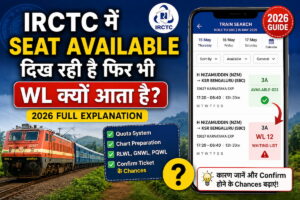 seat available but waiting list issue in IRCTC train ticket booking